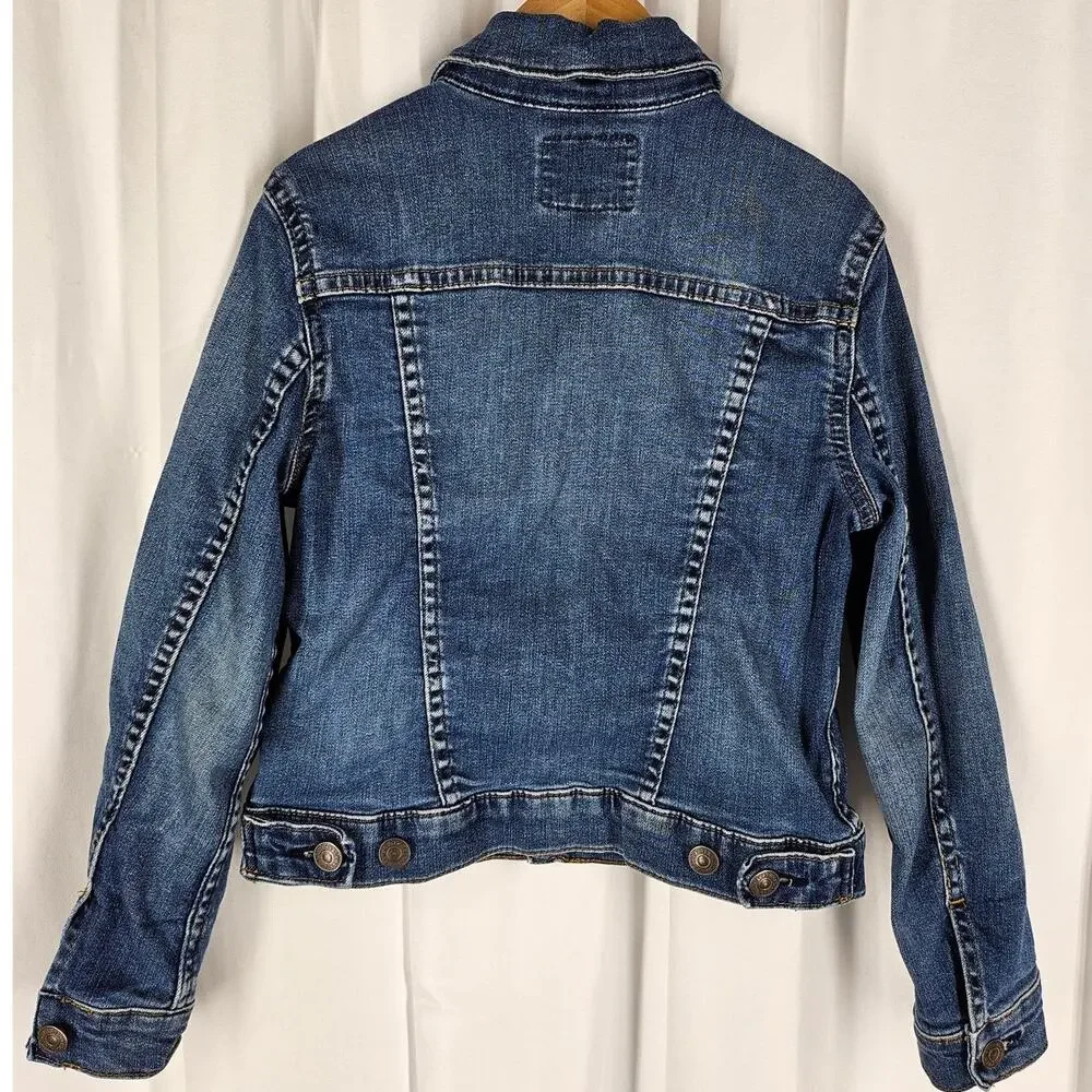 POLO RALPH LAUREN GIRLS AUTHENTIC BLUE DENIM GOODS TRUCKER JACKET – SIZE 7 –